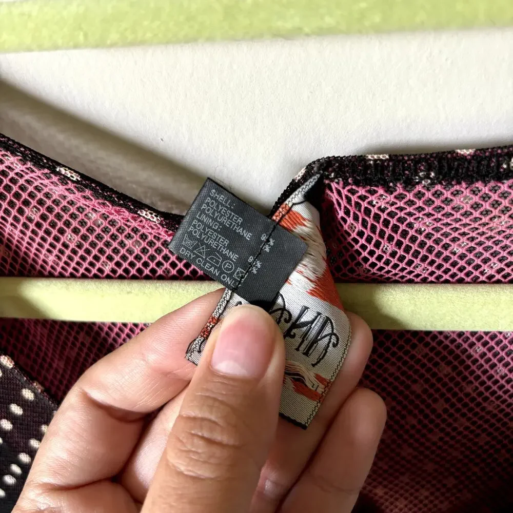 ANAC by Kimi Black Pink Floral Polka Dot Midi Dress Sz M - Picture 7 of 12